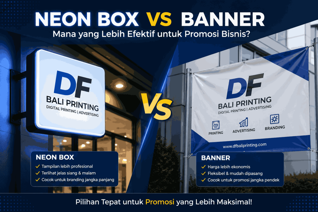 Neon Box vs Banner: Mana yang Lebih Efektif untuk Promosi Bisnis?